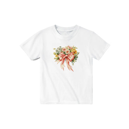 Peach Bow Baby Tee