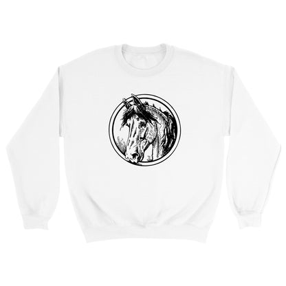 Horse Portrait Printed Sweatshirt