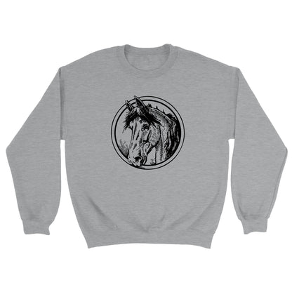 Horse Portrait Printed Sweatshirt